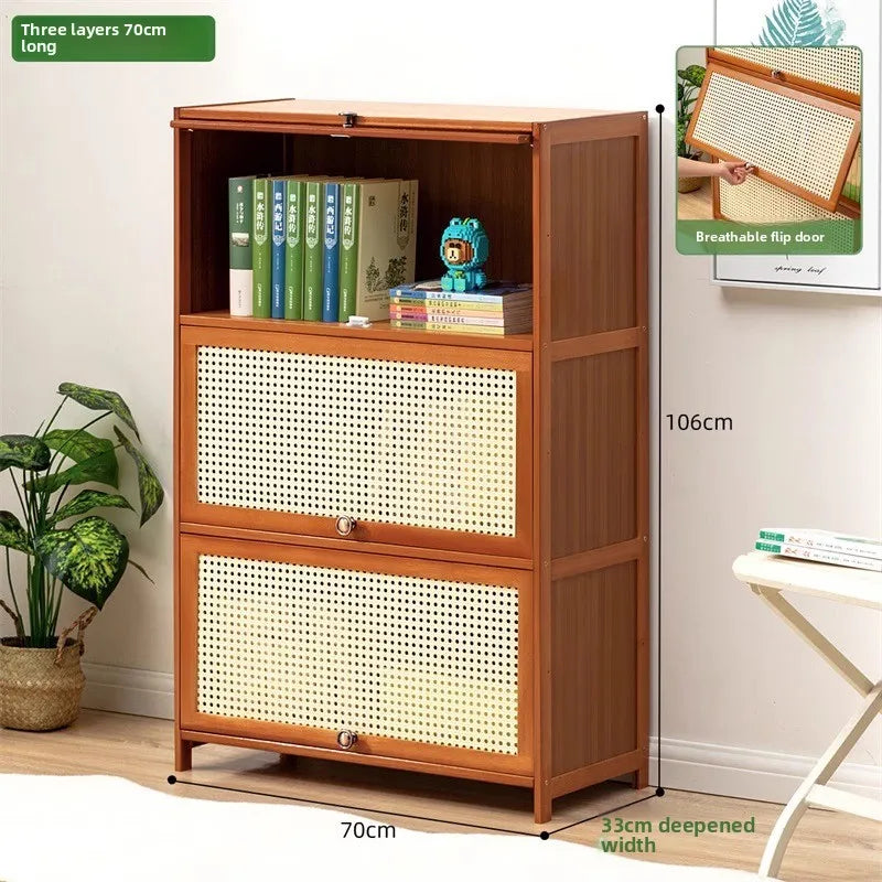 table Bookcase with door Household children's corner Bookshelf Internet celebrity American TV Wall narrow cabinet display shelf Oasis Select 3rd floor 70