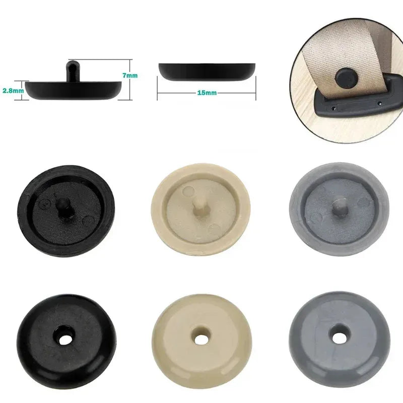 5/10/20pairs Car Safety Seatbelt Stopper Buckle Automobile Seat Belt Spacing Limit Stop Plastic Anti-slip Buttons Retainer Oasis Select