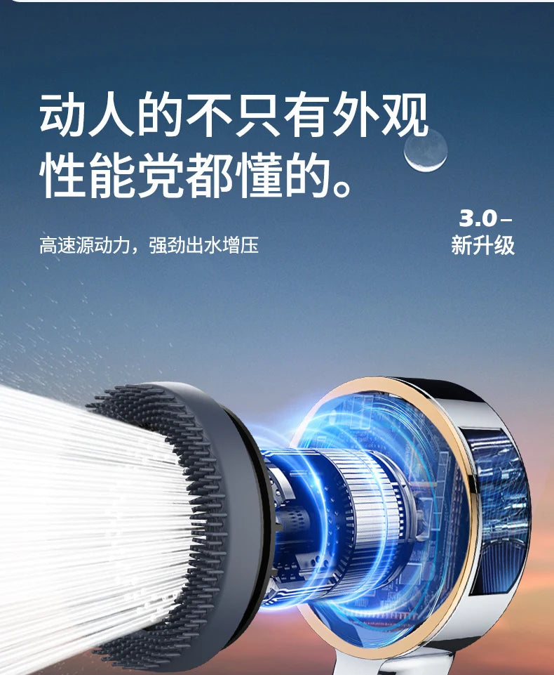 New High Pressure With Filter Water Saving 4 Modes Shower Heads Adjustable Water Massage Sprayer Home Bathroom Accessories Oasis Select