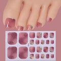 Glitter Toenail Stickers – 22 Tips Full Wrap Nail Decals Nail Art Stickers Oasis Select C