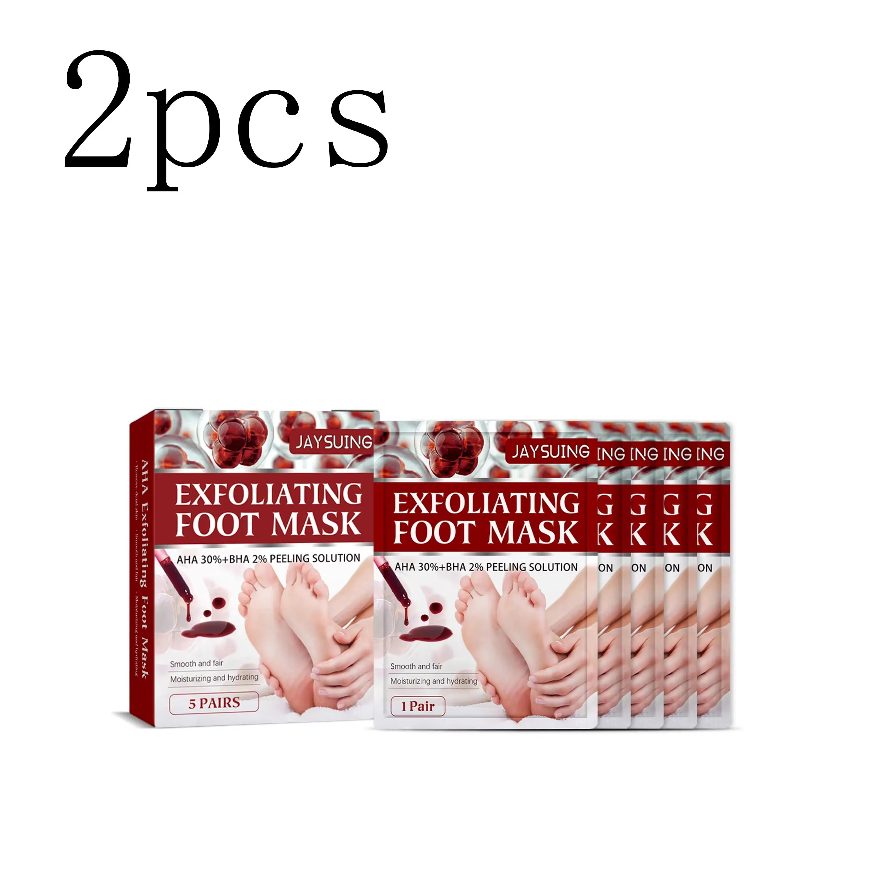 AHA Exfoliating Foot Mask – Dead Skin Remover & Moisturizer Foot Peel Mask Oasis Select 2boxed