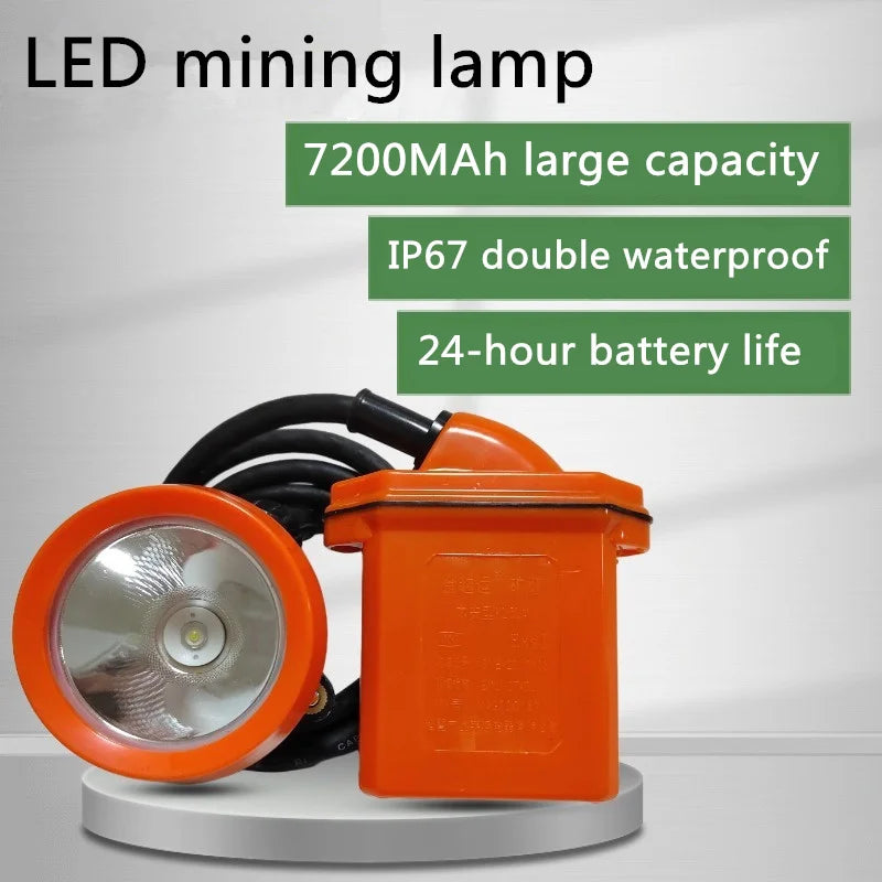 IP67 Waterproof LED Headlamp 45W–50W | Mining & Fishing