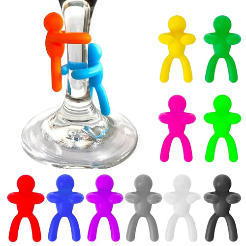 12Pcs Silicone Label Wine Glass Recognizer Drinking Glass Identification Labels Tag Signs for Party Barware Label Accessories Oasis Select