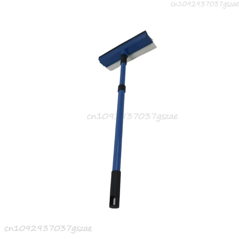 2 in 1 Multi-function Glass Wiper Home Window Cleaning Brush Telescopic Sponge Squeegee Glass Cleaner Wiper Long Handle Cleaning Oasis Select 1PCS