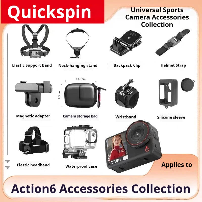 DJI OSMO Action 6 Full Accessories Kit – Case, Charger & More
