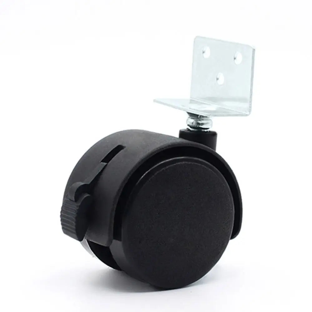 Nylon Cart Casters Plastic Silent Furniture Pulley Black Replacement Accessories Swivel Plate Casters Office Computer Chair Oasis Select