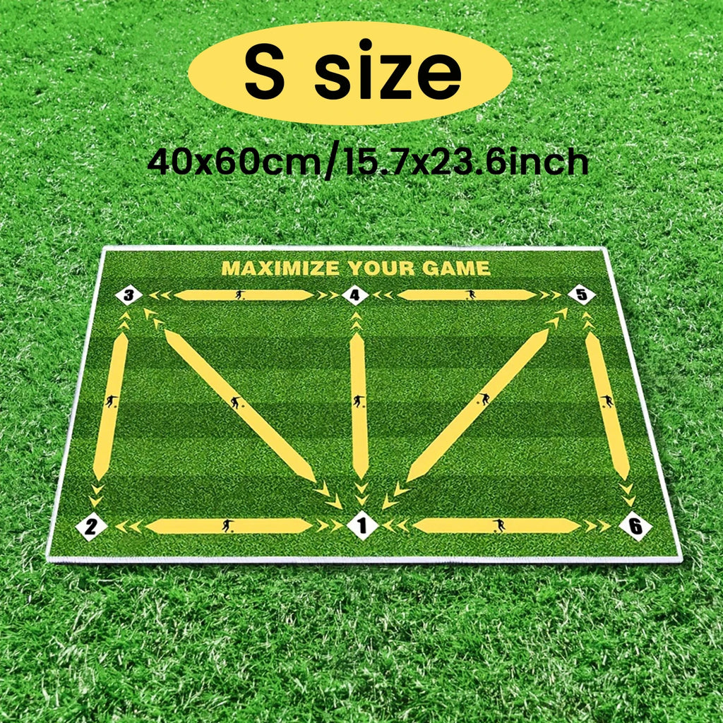 Soccer ball control training mat | Stable and silent rubber base | Digital Guidance Design | Improve ball sense, daily training Oasis Select Yellow 40x60cm
