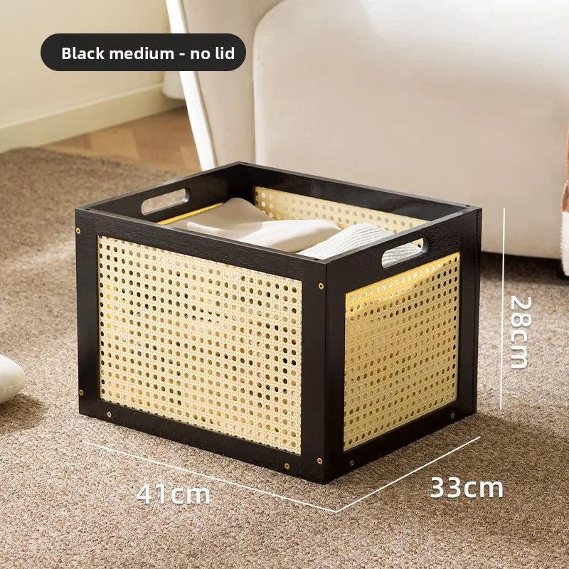 Dirty clothes basket Dirty clothes storage basket Household laundry basket Doll storage bucket Bathroom clothing artifact Oasis Select Black medium