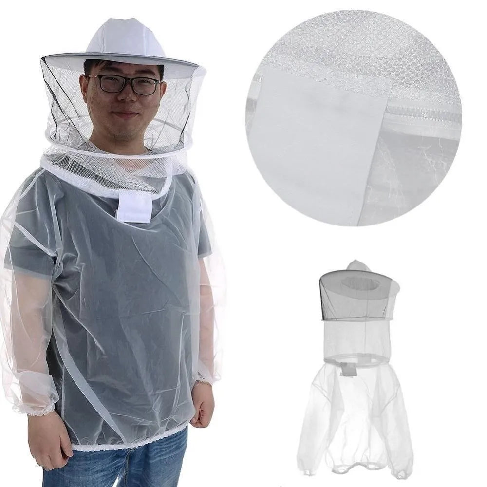 Breathable Mesh Beekeeping Jacket with Hooded Veil | Half Body Beekeeping Jacket Suit Oasis Select