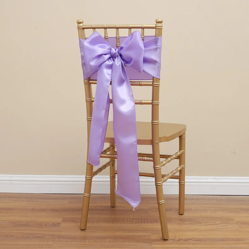 17 x 275 cm Chair Cover Bow Chair Sash Chair Ribbon for Wedding Party Event Banquet Chair Decoration Oasis Select Purple