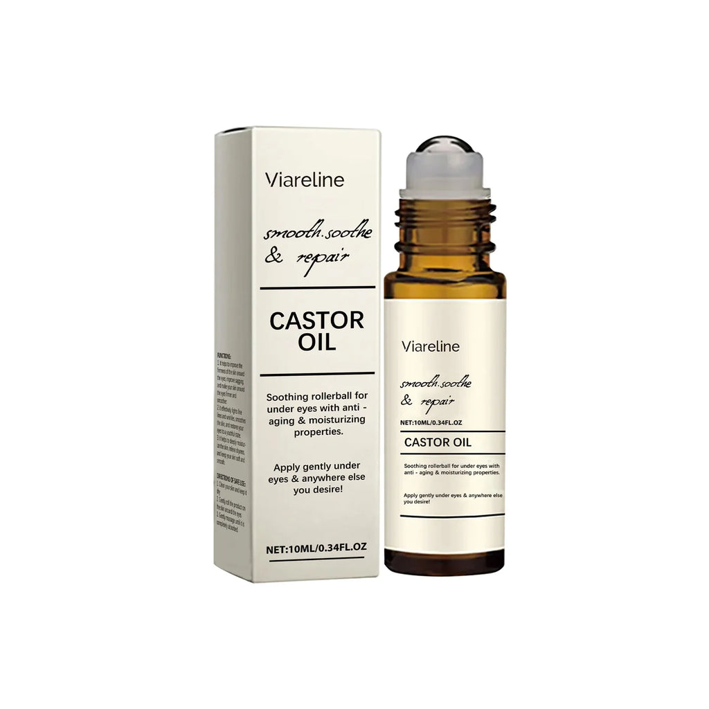 Castor Oil Eye Serum Anti-Wrinkle Remove Dark Circles Eye Bags Anti-Puffiness Lift Firm Ball Massage Moisturize Nourish Eye Care Oasis Select 10ml boxed