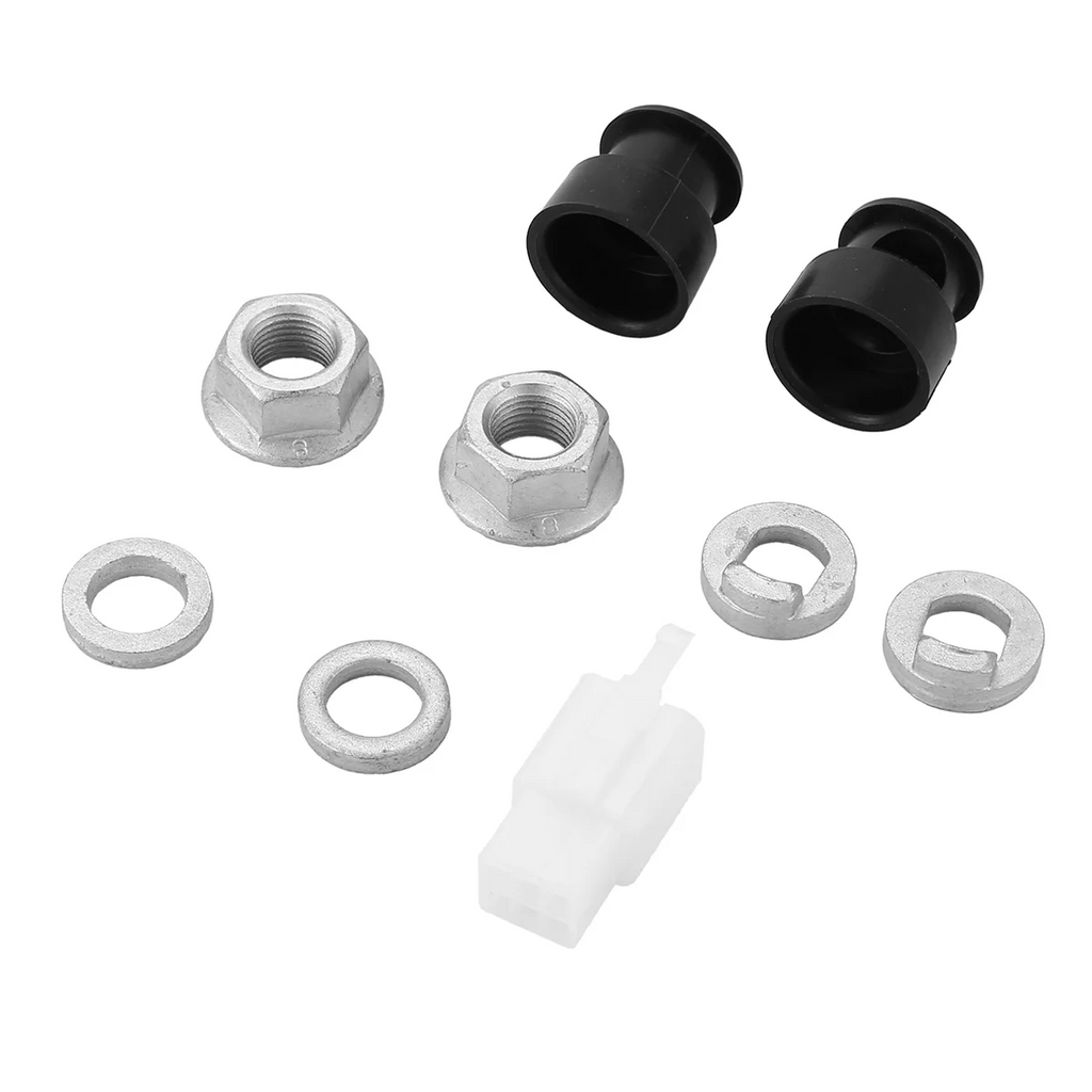 E-Bike Electric Bicycle Hub Motor Axle M12 Front Lock Nut /Lock Washer /Spacer /Nut Cover with 12mm Shaft Oasis Select AS SHOWN