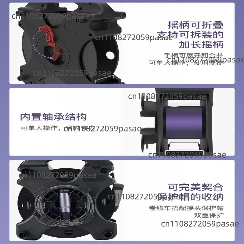 DF-100 Stacked Reel Cable Retractor – Network & Fiber Wire