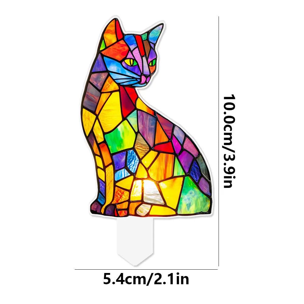 Suncatcher Stained Agave Simulation Plant Sun Catcher Home Handmade Crafts for Garden Yard Outdoor Indoor Table Desk Decorations Oasis Select TYU644