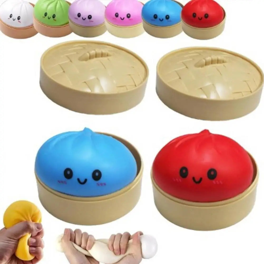 Colorful Dumpling Squishes Stress Balls, Reusable Slow Rebound Decompression Toys, Dough Ball for Stress Relief & Children Gift Oasis Select