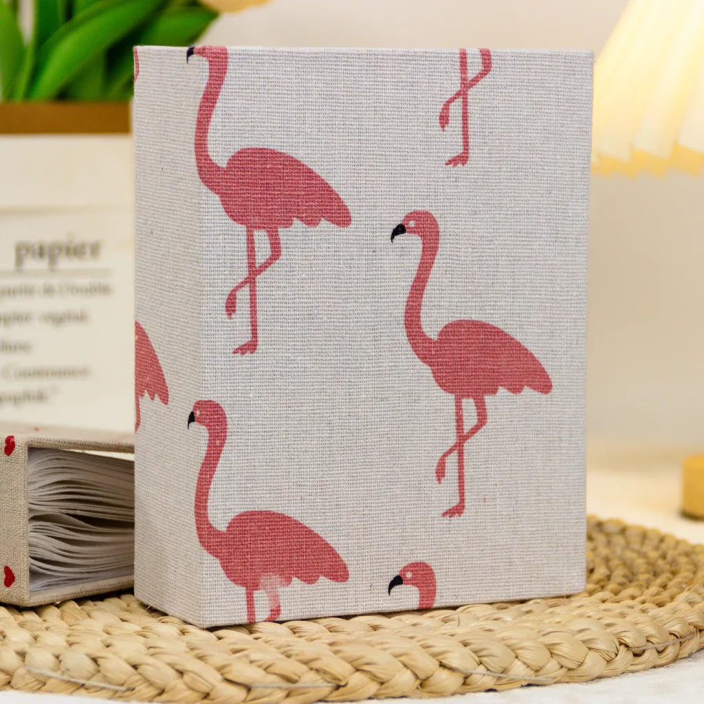 100 Pockets Photo Album Linen Cover DIY Writable Slip-in Picture Albums 4x6 Photos Photo Storage Wedding Family Anniversary Oasis Select G