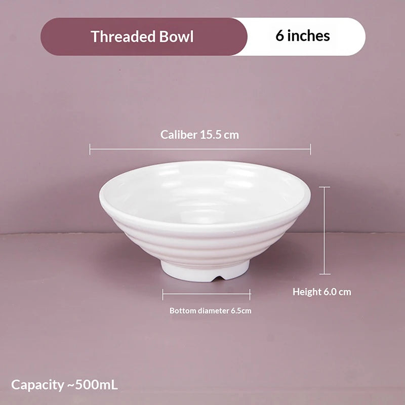 Thickened Melamine Noodle Bowl Household Plastic Tableware Restaurant Commercial Ramen Salad Bowl Not Easily Broken Soup Bowls Oasis Select A