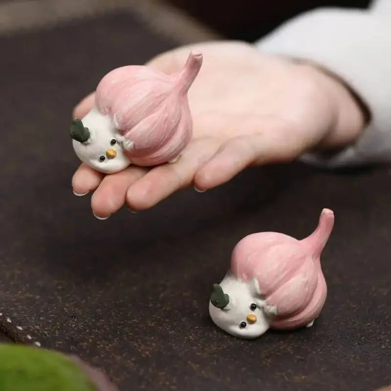 Zisha Tea Pet Garlic Bird Ornament Sculpture Garlic Bird Chick Tea PlayCeremony Accessories Oasis Select