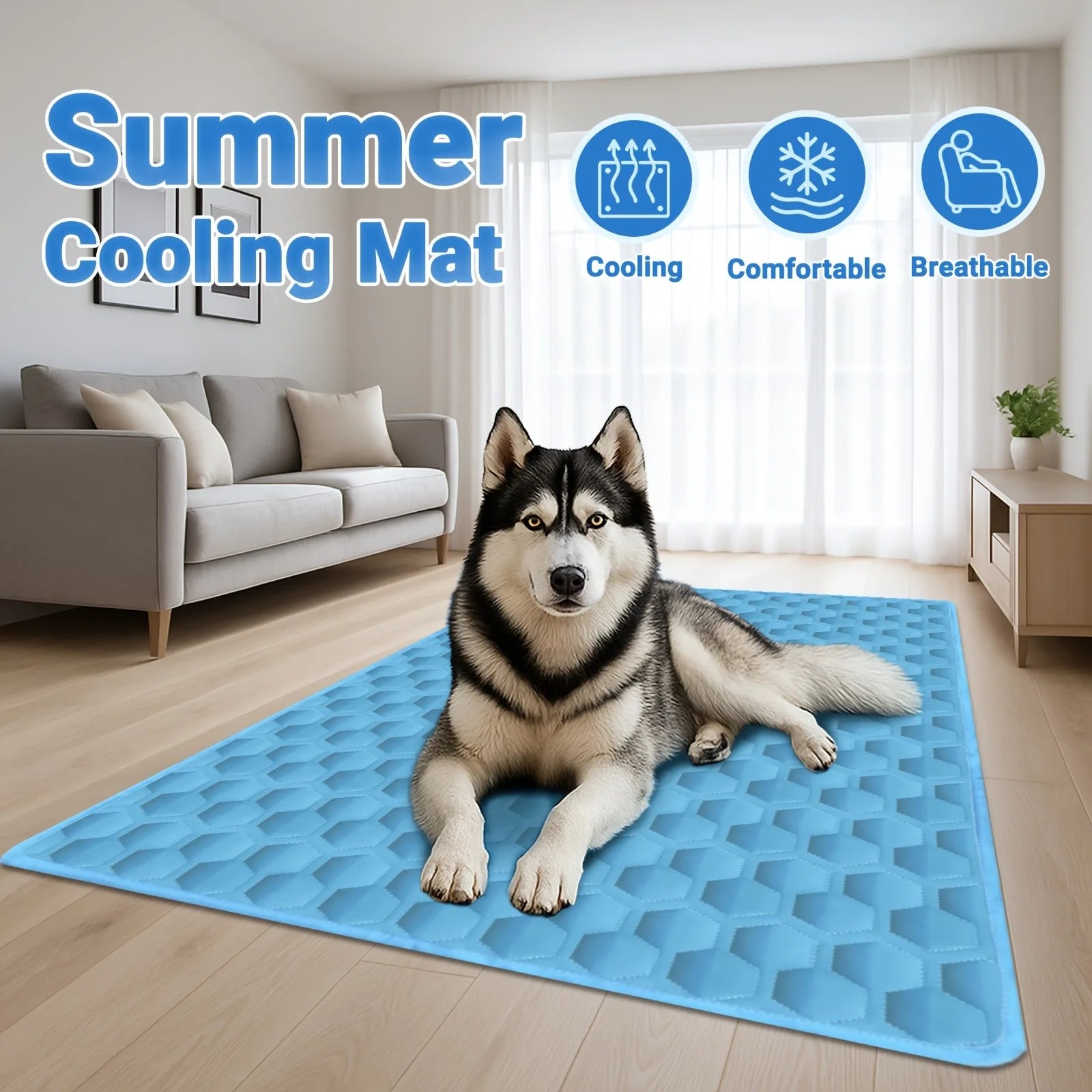 [2026 Ice-Cool Upgrade] Summer Pet Cooling Pad Dog Bed，Breathable Mesh Bed, Suitable for Small, Medium, And Large Pets Oasis Select