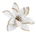 Christmas Glitter Christmas Poinsettia Artificial Christmas Flower Handmade Craftsmanship High-quality Material Realistic Design Oasis Select Cream white China Mainland