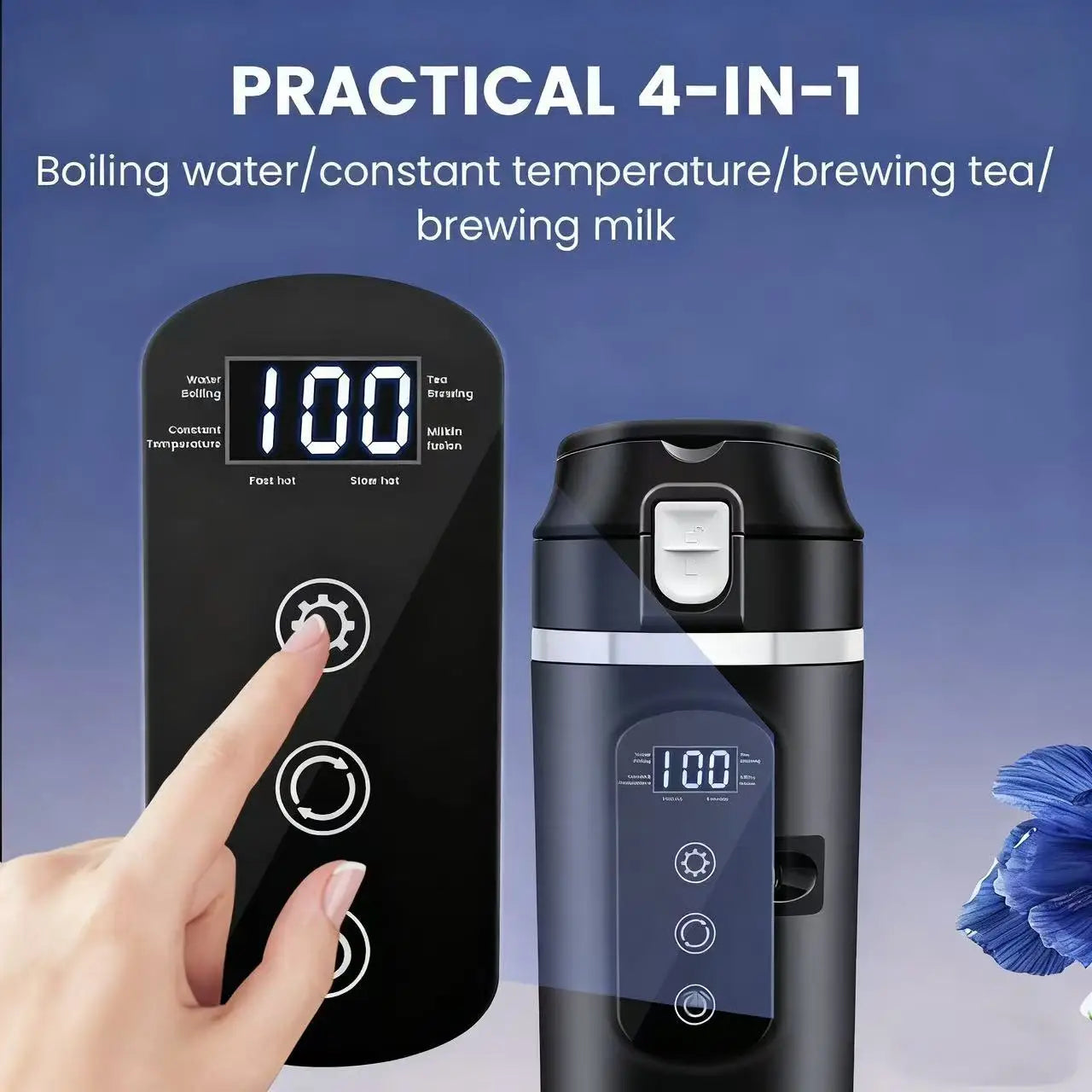 Car Electric Kettle 12V/24V Universal Vehicle-Mounted Heating Cup with 304 Stainless Steel Oasis Select