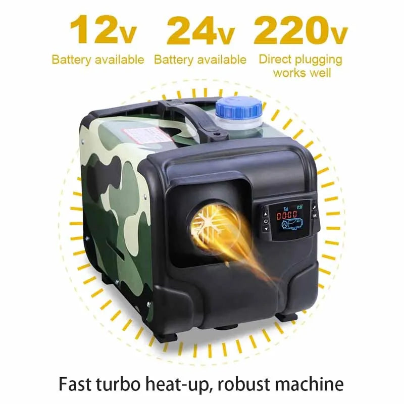 12V 24V 8000W Car Heater Air Diesel Heater Aluminum Shell Air Parking Heater Warmer Wireless LCD Remote Control Engine Preheater Oasis Select