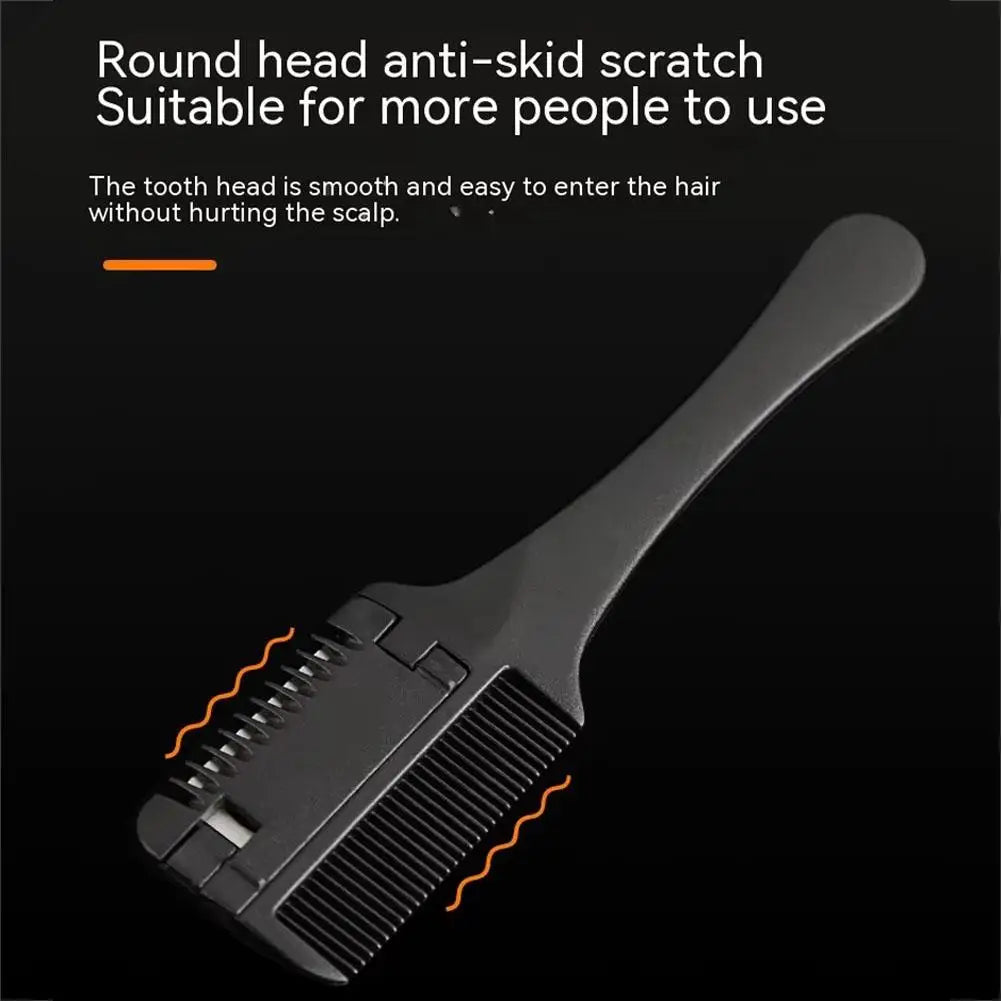 Double Sided Hair Thinner Trimmer Razor Comb Cutting Scissors Razor Comb for Trim & Thin Home Salon Home Haircut Styling Oasis Select