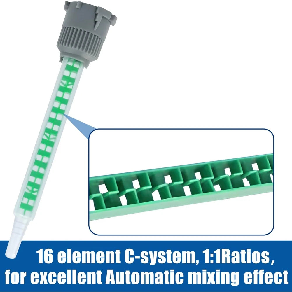 2026-WISH For Resin Adhesive Compatible 20 PCS Epoxy Mixing Nozzle Tips 50Ml Cartridge Support 1:1& 2:1 Ratio Oasis Select As Shown
