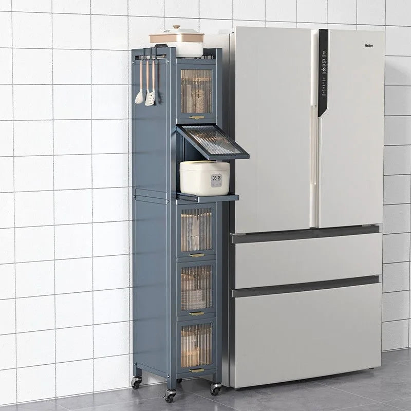 Drawable kitchen crevice storage cabinet, multi-layer ultra narrow edge storage cabinet, side crevice storage cabinet Oasis Select