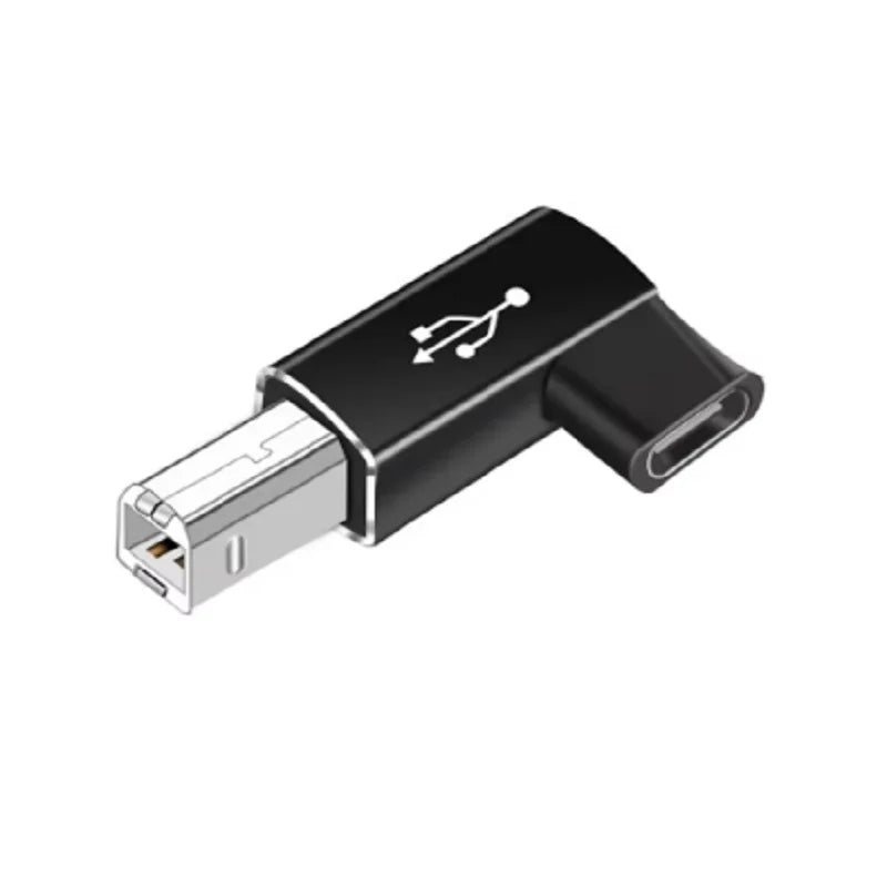Type-c to square Printer Cable Adapter Converter DP 65W Fast Charging Data Transfer Cable Printer Scanner Electric Piano Adapter Oasis Select Elbow