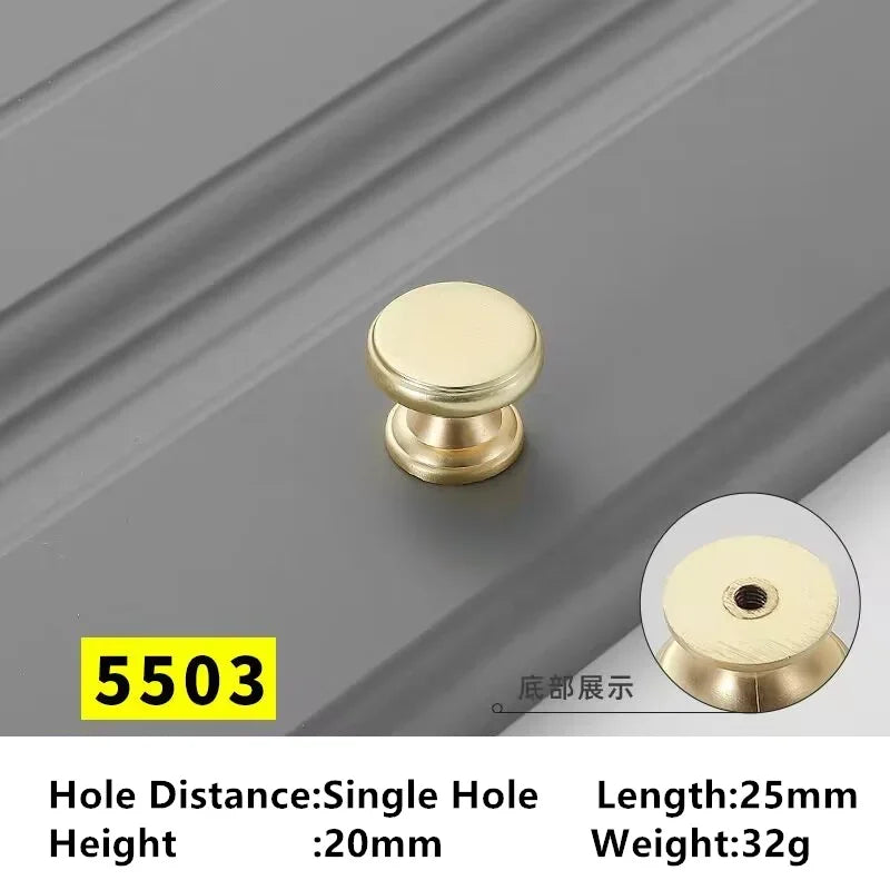 Handles Drawer Cabinet Furniture Kitchen Handles for Cabinet Knob Door Drawer Furniture Kitchen Golden Single hole Rings Knob Oasis Select 5503-Zinc alloy