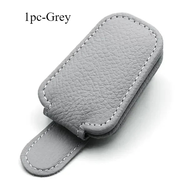 Car Sun Visor Glasses Case Holder Sunglasses Clip Ticket Card Clip Multifunction Portable Clip Auto Interior Accessories Oasis Select 1pc-Grey