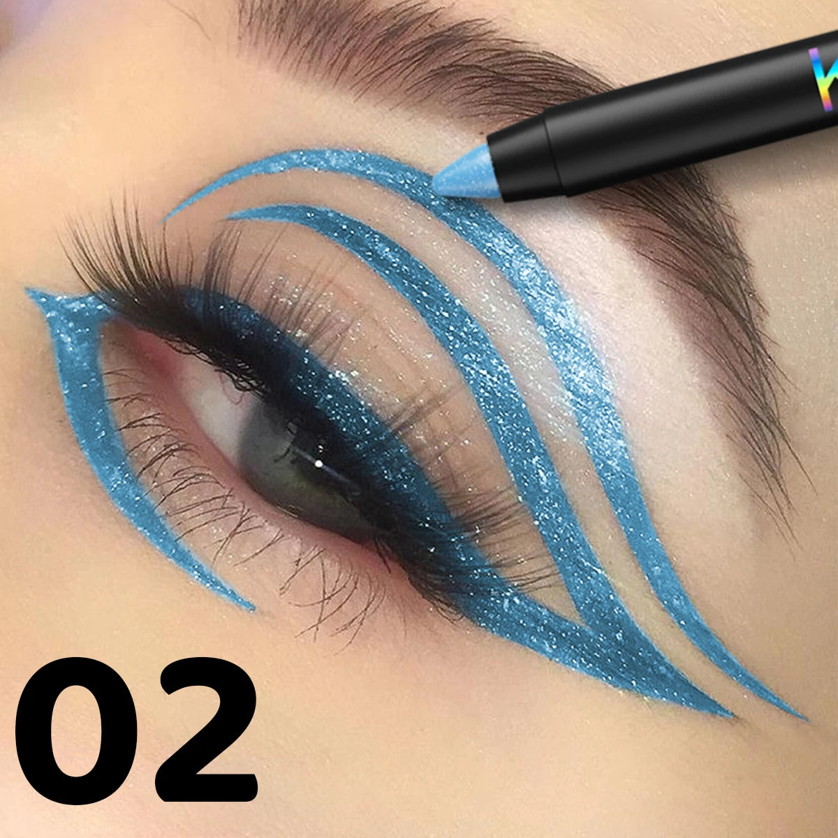 FUNPARK Glitter Metallic Eyeliner Pen – Waterproof, 10 Colors
