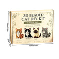 DIY Animal Beading Kit Cute Beginner-Friendly 3D Cat Funny Animal Beadwork Kit for Desk Decorations Bookshelf Decor Party Favors Oasis Select B