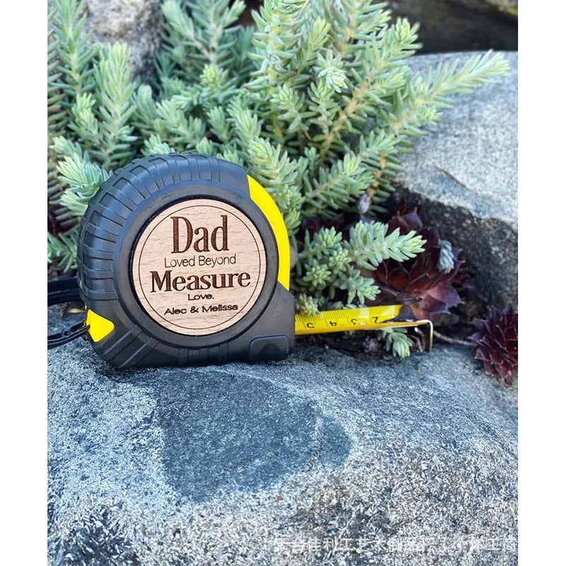 Father's Day Tape Measure No One Measures Up Wood Chip Engraved Boyfriend Christmas Gift Gift Oasis Select