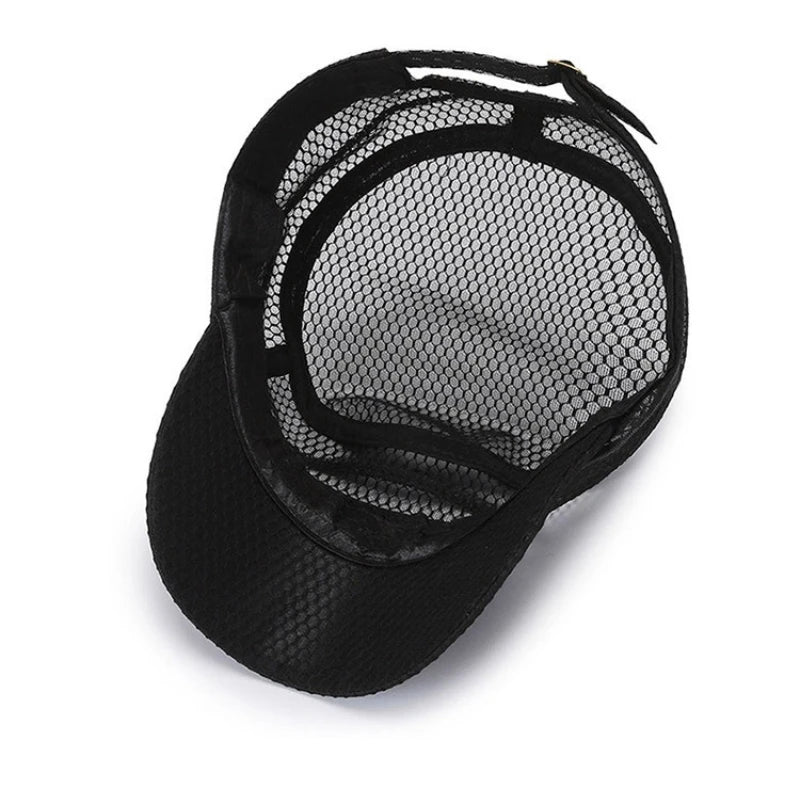 5-piece full mesh breathable flat-top hat | Summer outdoor sun protection hat, men's and women's casual mesh cap Oasis Select
