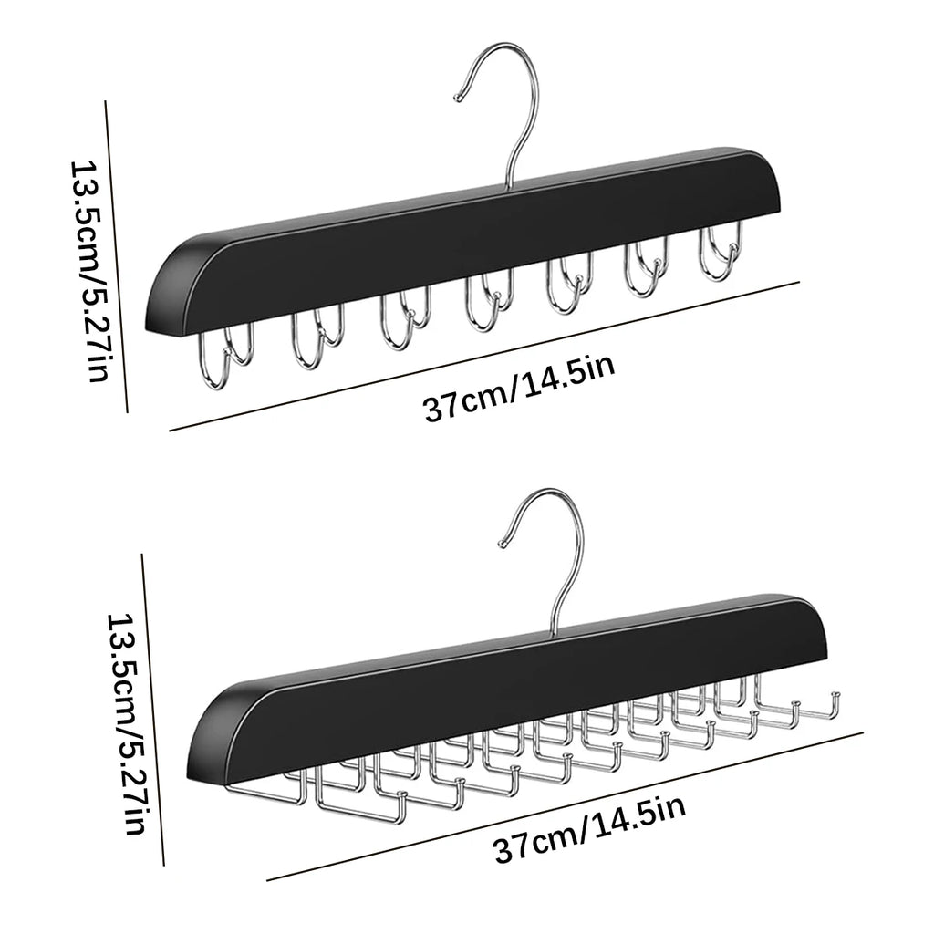 2pcs Men's Essential Tie and Belt Rack, Suitable for Closet Organization and Storage, Sturdy Wooden Belt and Tie Organizer Oasis Select 2Pcs