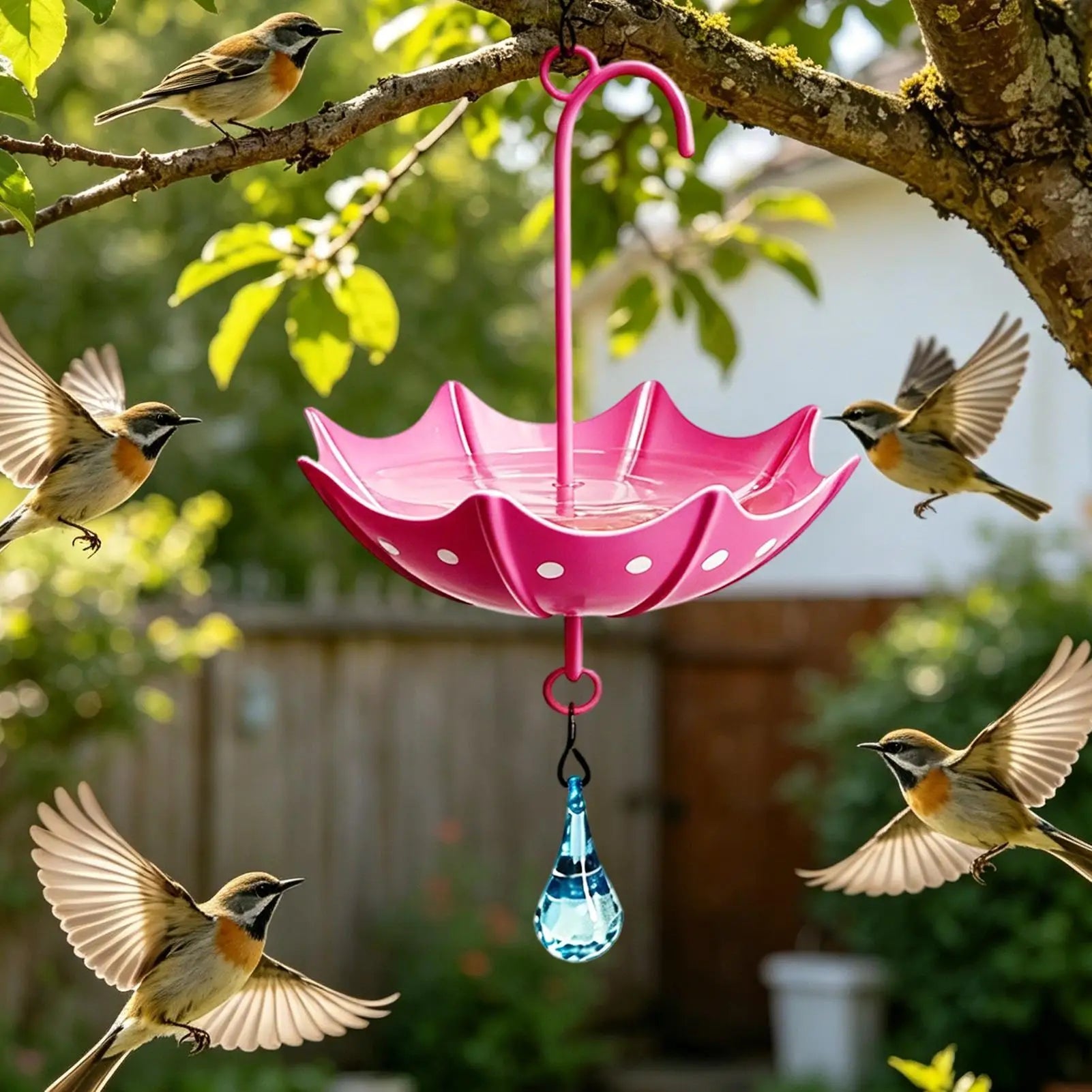 Bird Bath Umbrella Shaped Hanging Bird Feeder Birdbath For Garden Yard Farm Supplies Hummingbird Feeder Supplies Birdbath