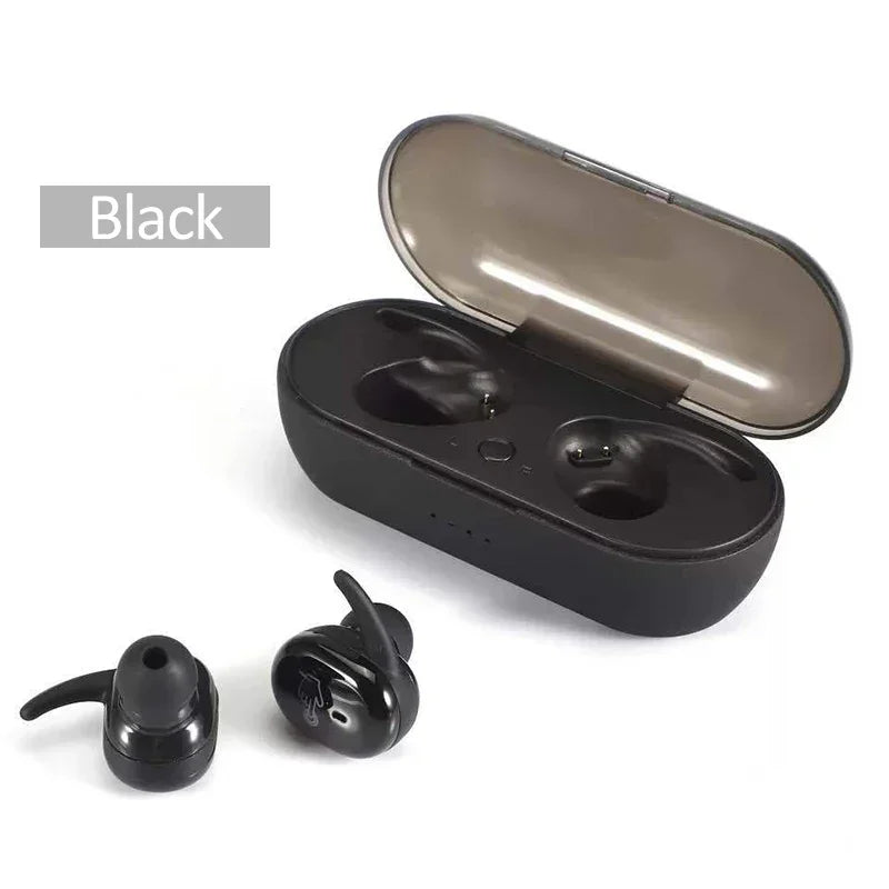 TWS Bluetooth Earphones 5.0 Wireless Stereo Earbuds In-ear Noise Reduction Waterproof Headphones With Charging Case Oasis Select black