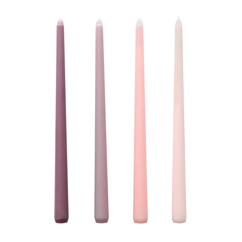 30CM Long Pole Candle Romantic Wedding Candlelight Dinner Non-smoking Morandi Banquet Gradient Pole Wax Decoration Oasis Select B
