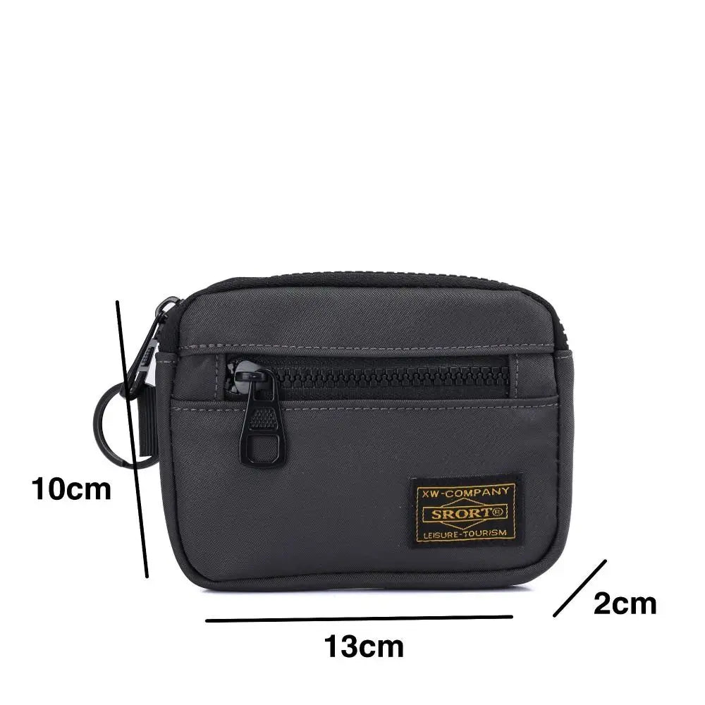 Fashion Canvas Coin Purse Card Holder Solid Color Storage Bag Zipper Earphone Bag Boy Oasis Select