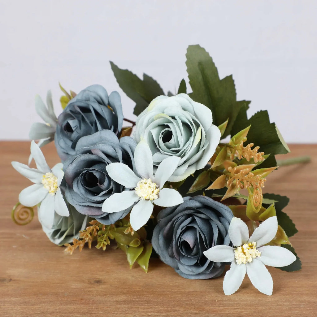 Silk Peony Hydrangea Artificial Flowers for Wedding Bouquet Home Decoration Fake Rose Plants Table Centerpiece Accessory Oasis Select E2