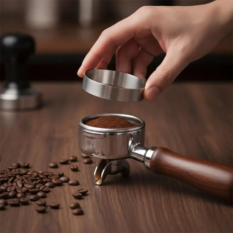 Aluminum Alloy Coffee Dosing Ring Anti-overflow Food Grade Durable for Office Daily Coffee Brewing Small Coffee Tools Oasis Select