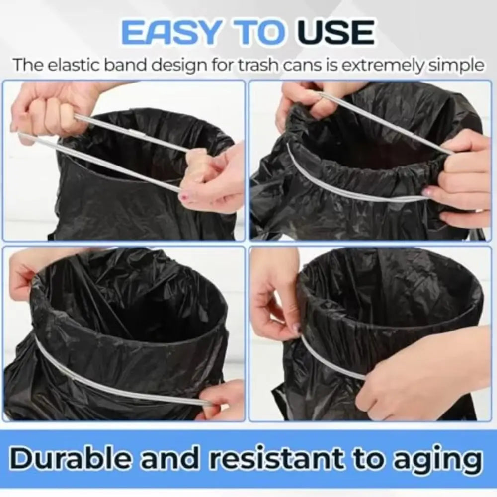 3-Pack Elastic Trash Can Bands – Rubber Garbage Bag Holder