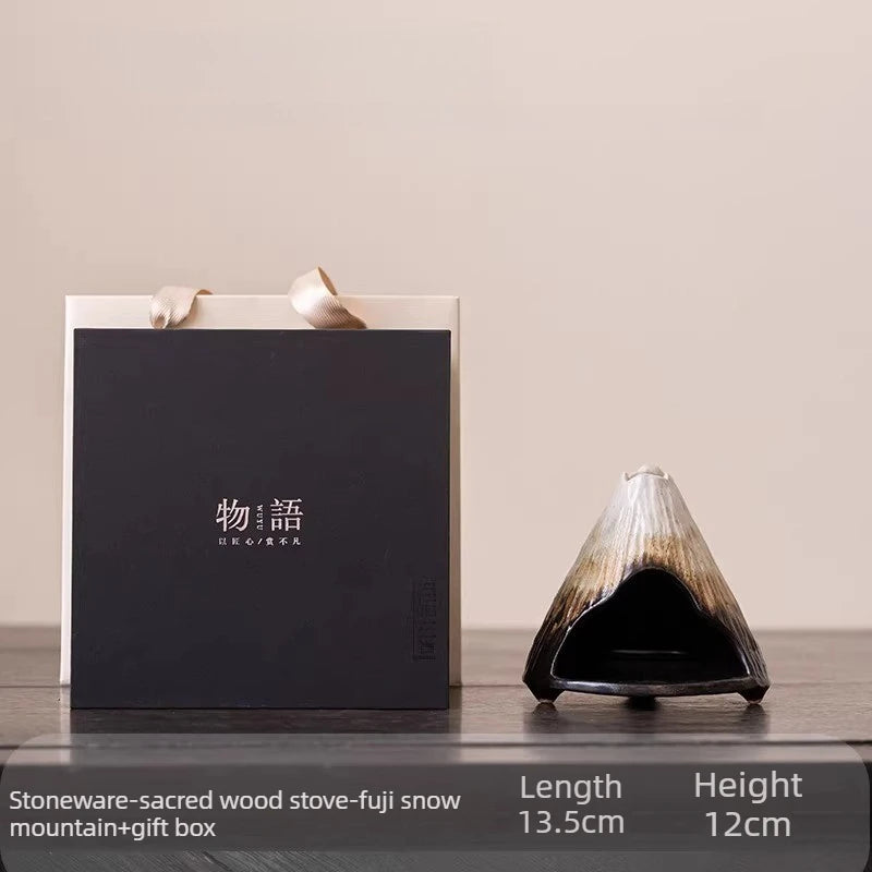 Incense Burner Handmade Peru Holy Wood Holy Grass Small Fireplace Burner Tray Living Room Tea Table Ignite Ceramic Oasis Select D-gift box