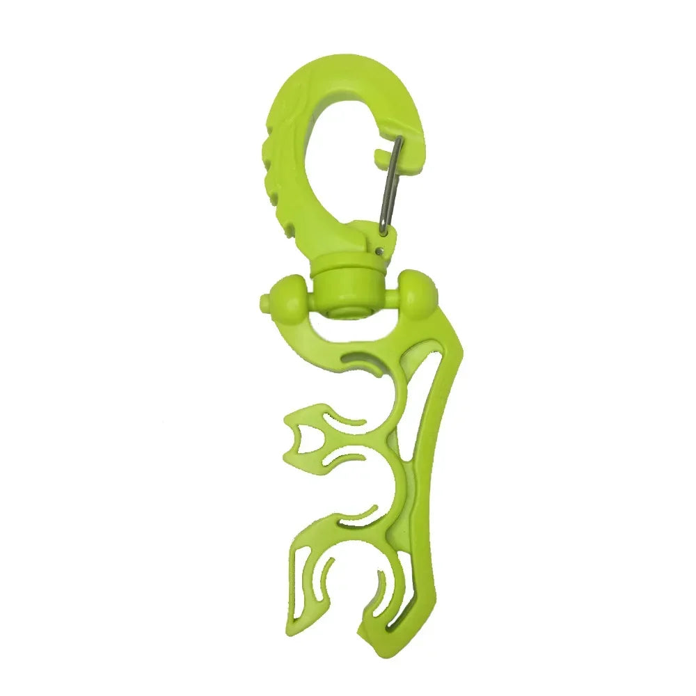 Scuba Diving Triple Regulator BCD Hose Holder Octopus Retainer BCD Clip Oasis Select green