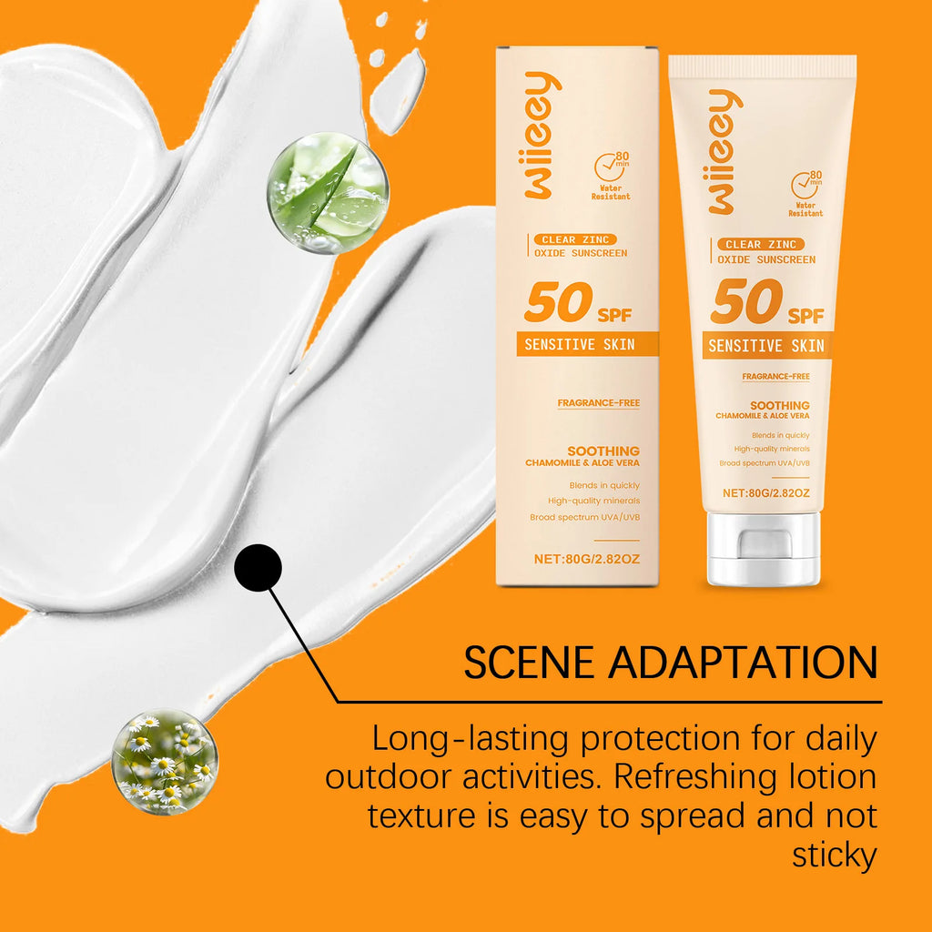 SPF 50+ Children Mild Sunscreen Cream Not Irritating Prevent UVA/UVB Sunburn Refresh Moisturize Nourish Children Sunscreen Cream Oasis Select
