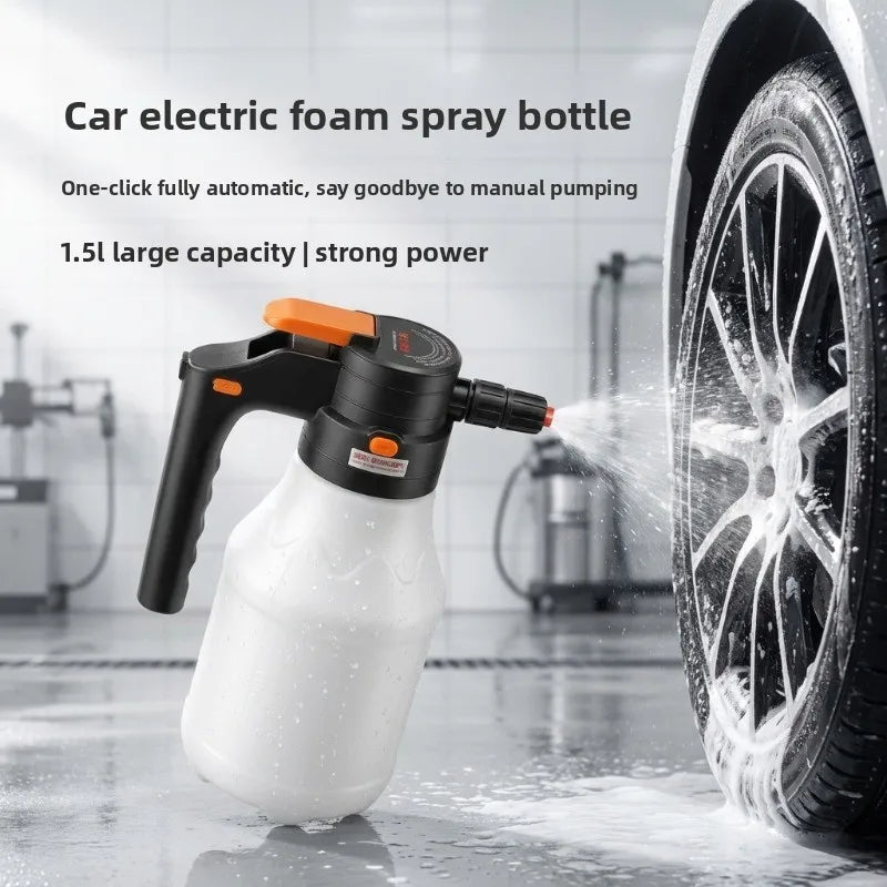 High Pressure Washer 1.5L Electric Foam Sprayer Portable Car Wash Water Gun Household Handheld Watering Kettle Cleaning Sprayer Oasis Select