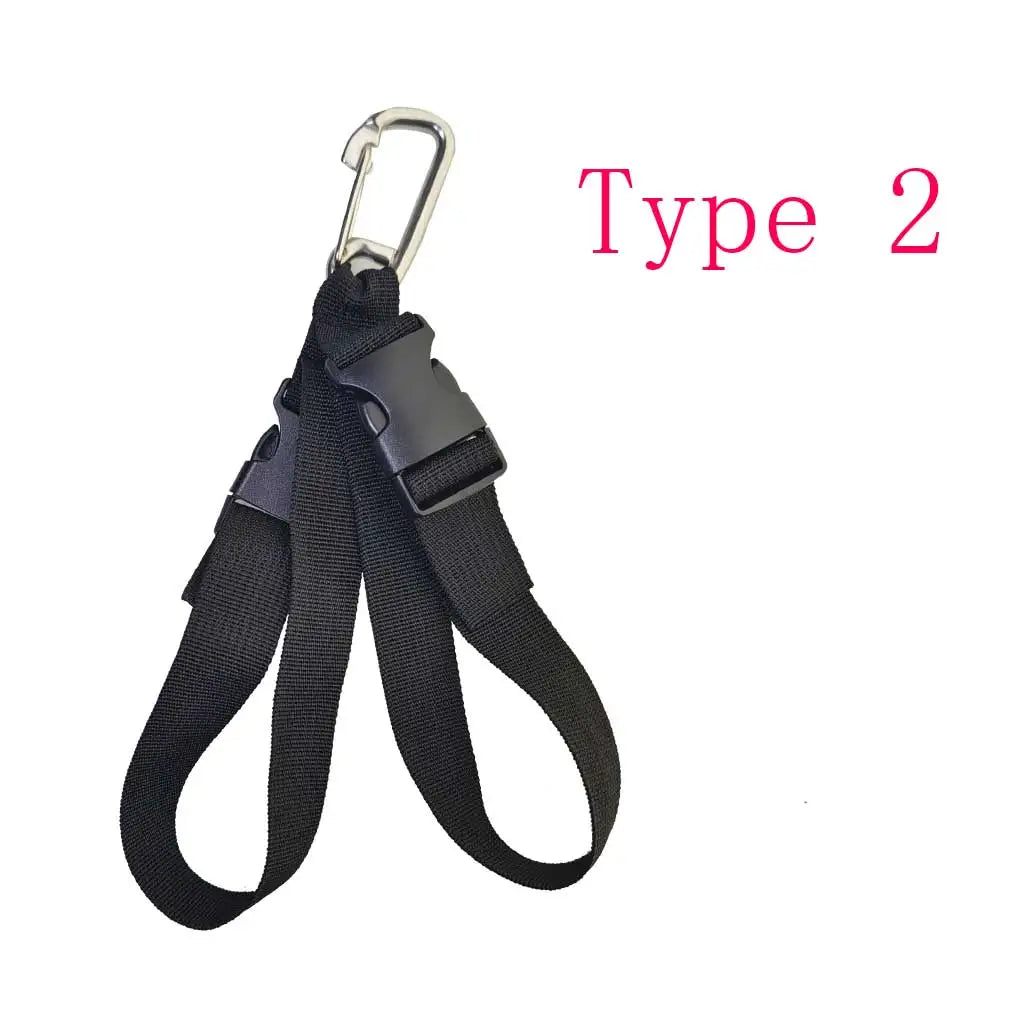 Scubas Diving Quick-Release Fin Buckle Strap Lifting Snorkeling Fin Heel Webbings Straps Clasp Oasis Select Type2SSBlack