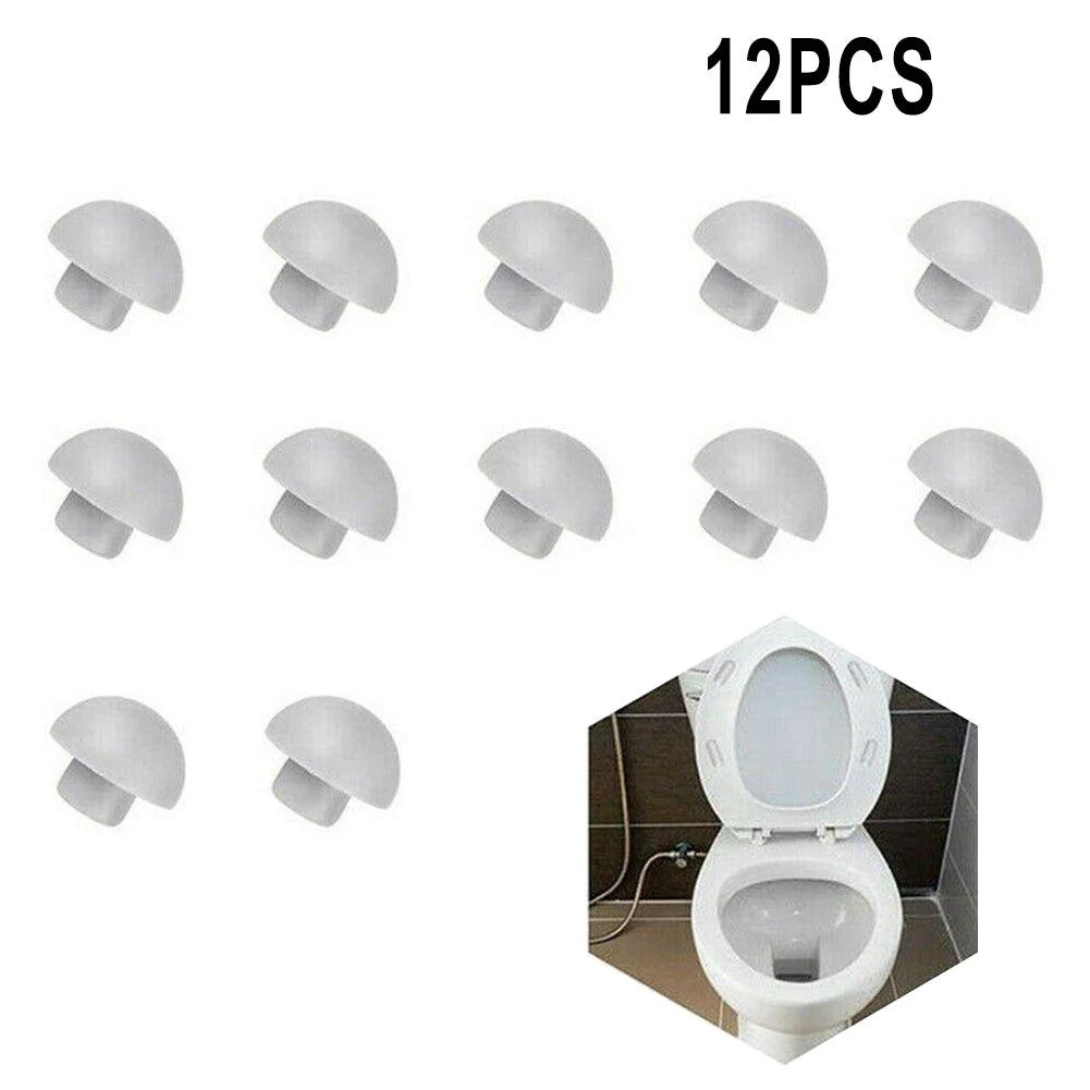 12pcs Shock-Proof Buffers Toilet Lid Accessories Toilet Lid Replacement Pads Toliet Seat Cushion Parts Bathroom Toliet Accessory Oasis Select Top cover cushion China Mainland
